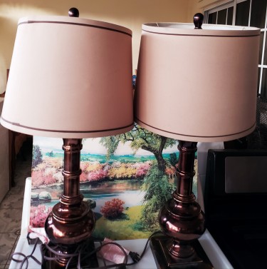 Lovely Brass-coloured Lamps