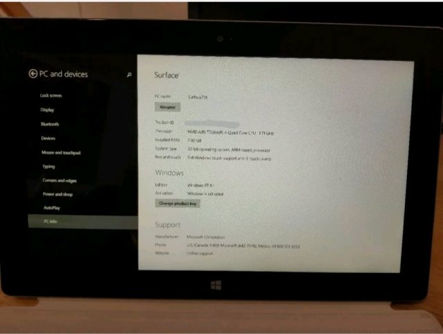Microsoft Surface RT- 32 GB - WiFi, 10.8
