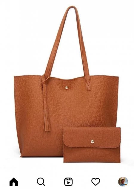 Faux Leather Tote Handbags