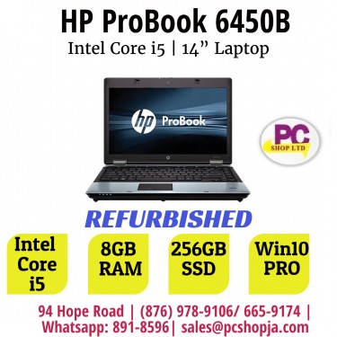 Refurbished HP I5 /8GB/ 256GB SSD Laptop