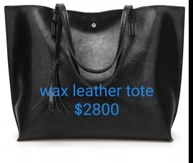 Wax Leather Tote Hand Bags