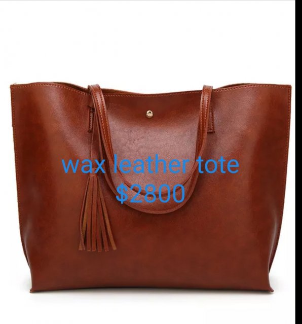 Wax Leather Tote Hand Bags