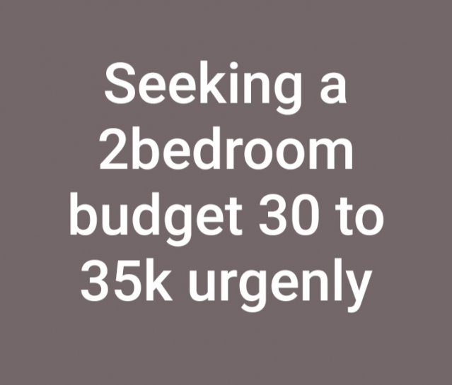 Seeking 2bedroom