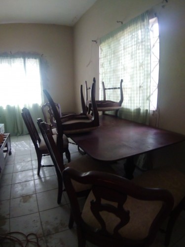 9 Piece Dining Table And Breakfront Used