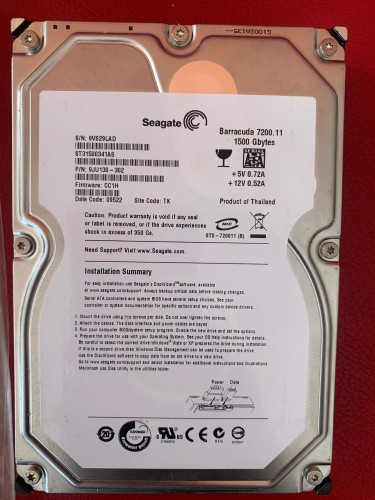 1.5TB Seagate 3.5” Desktop Hard Drive With 7200RPM