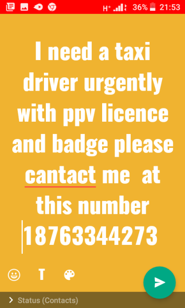 I Need A Taxi Driver Urgently Tell 3344273