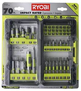 Ryobi Impact Rated Driving Kit - 70-Pieces.
