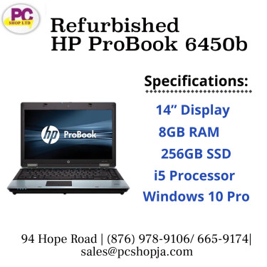 Refurb HP ProBook I5/ 8GB / 256SSD Laptop