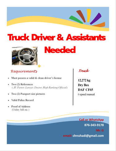 Delivery Truck Driver With Open Licence 