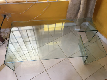 Glass Coffee Table With Magazine Rack