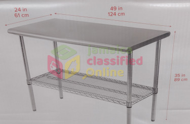NEW Prep Table S/ Steel 4ft X 2ft X 3ft High