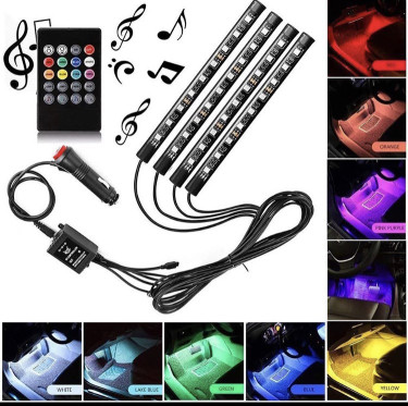 Car Led Lights And Remote Music Sync Colour Change