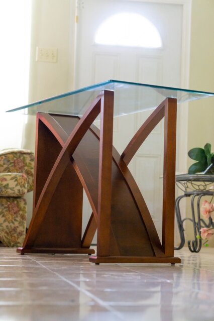 Multipurpose Glass Top Table
