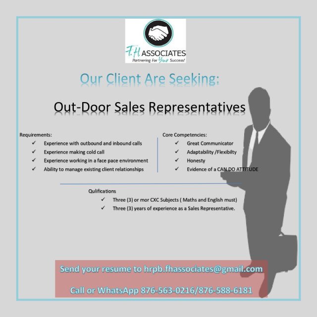 Out-Door Sales Representative