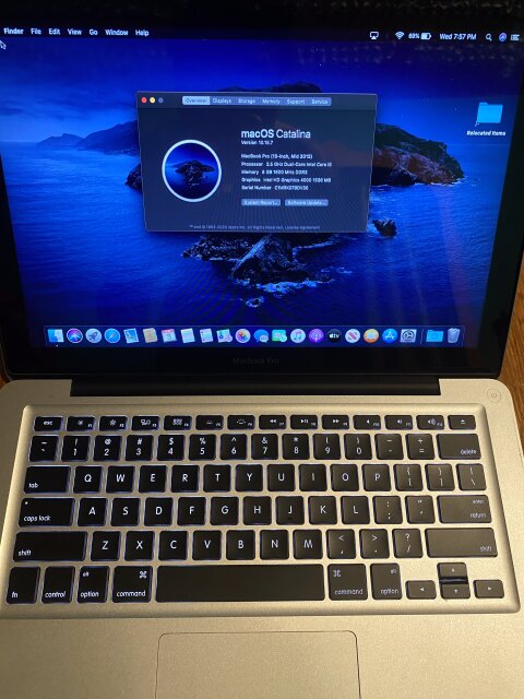 MacBook Pro 2012 Good Condition 8 Ram 1000 Storage