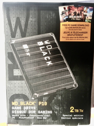 WD BLACK 2TB P10 Game Drive Portable External Hard