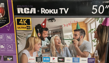 50 Inch RCA 4K Smart Tv - Screen Damaged 