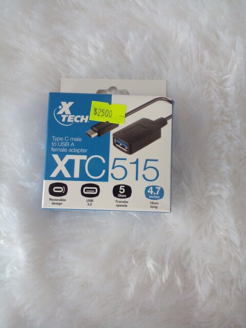 X-Tech Type C Male To  USB-A  Female Adapter .