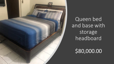 Queen Bed With Storage In Headboard