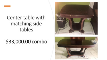 Center Table With Matching End Tables