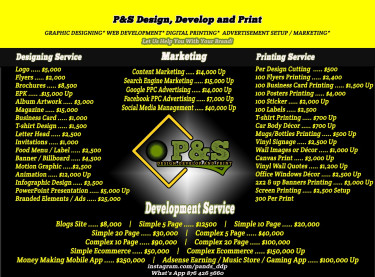 Graphics Designing  And Website Development Servic