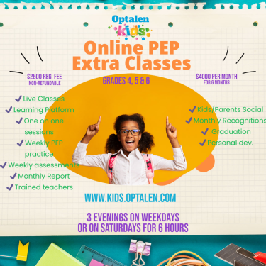 Online PEP Afterschool Programme (Grades 4 -6)