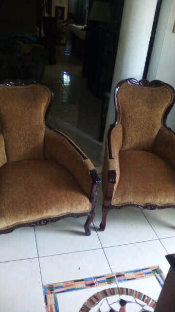 Pair Of Formal Mahogany Living Room Chairs