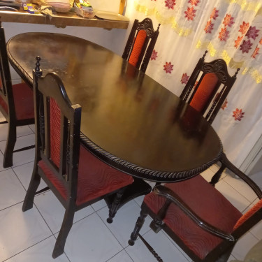 5 Piece Wooden Dining Table Set 
