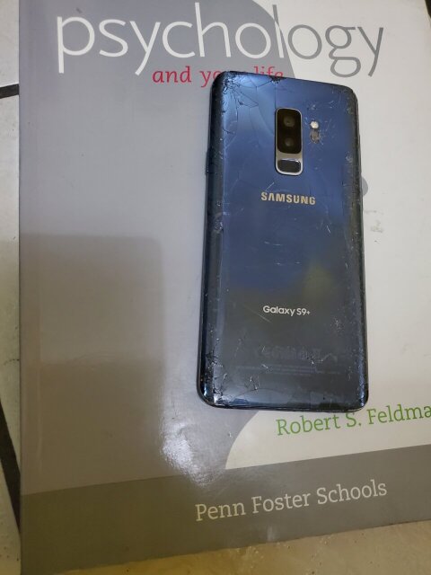 Samsung Galaxy S9+ With Damage Screen