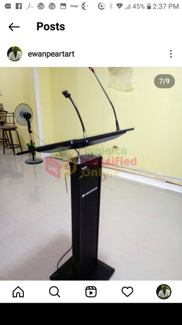Electronc Lectern With Built In Speakers.