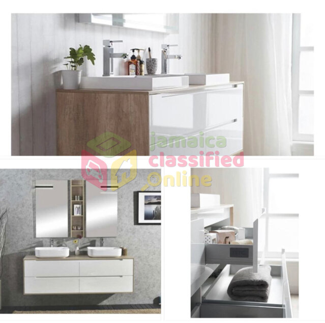 Modern Double Vanity Bathroom Set