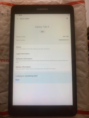 Fully Functional Mint 8” Samsung Galaxy Tab A With