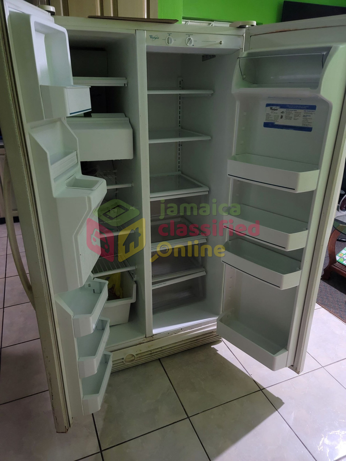 For Sale: Whirlpool 25 Cubit Ft. Side By Side Fridge - Barbican 