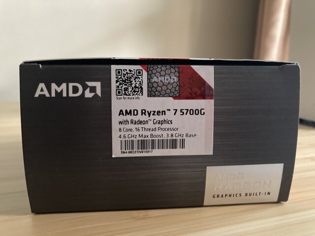 New Ryzen 7 5700G CPU