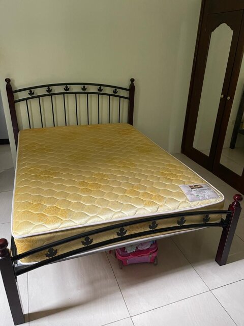 Fairly New Double Mattress With Bed For Sale