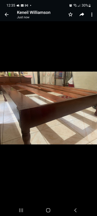 Double Bed Base Hard Wood  9/10 Condition SALE!!