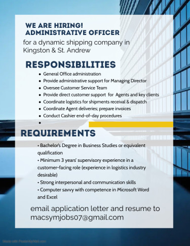 Vacancy - Administrative Officer