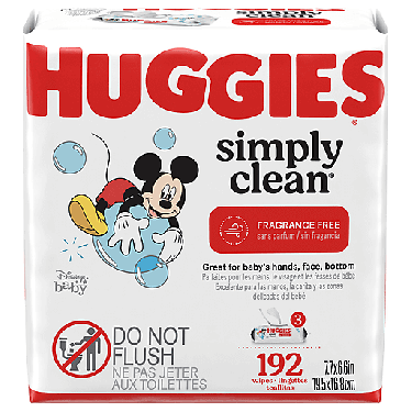 Huggies Simply Clean Fragrance Free 3-Pack Baby Wi