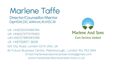 Counselling, Mentoring And Health Care Services.