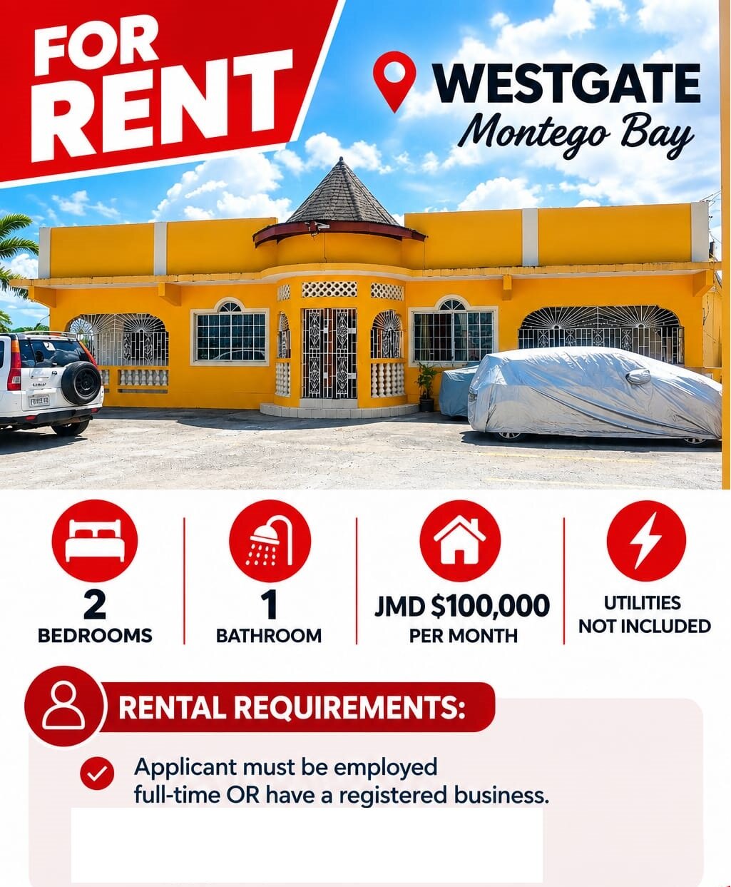 WESTGATE 2 Bedroom 1 Bath NON NEGOTIABLE $100,000