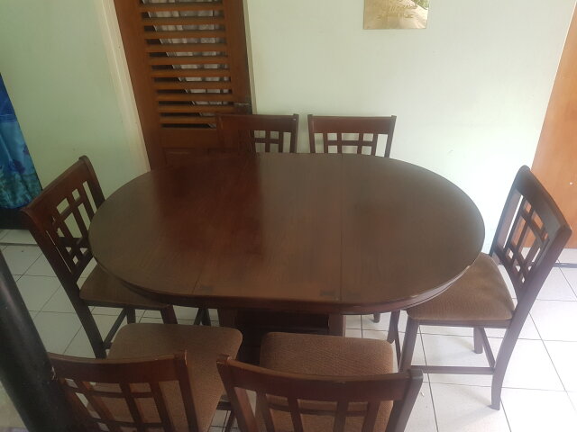 6 Seater High Dining Table Set