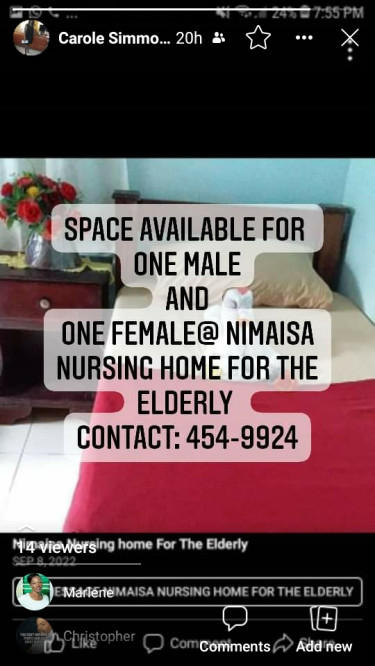 Nursing Home Space Available