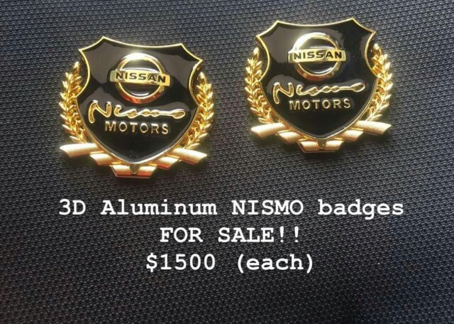 3D Aluminum NISMO Badges