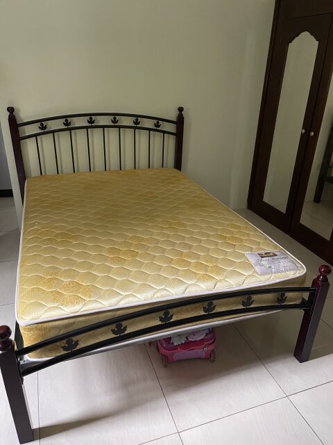 Double Bed Frame With Mattress For Sale