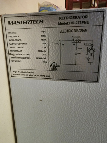 Small Mastertech Refrigerator