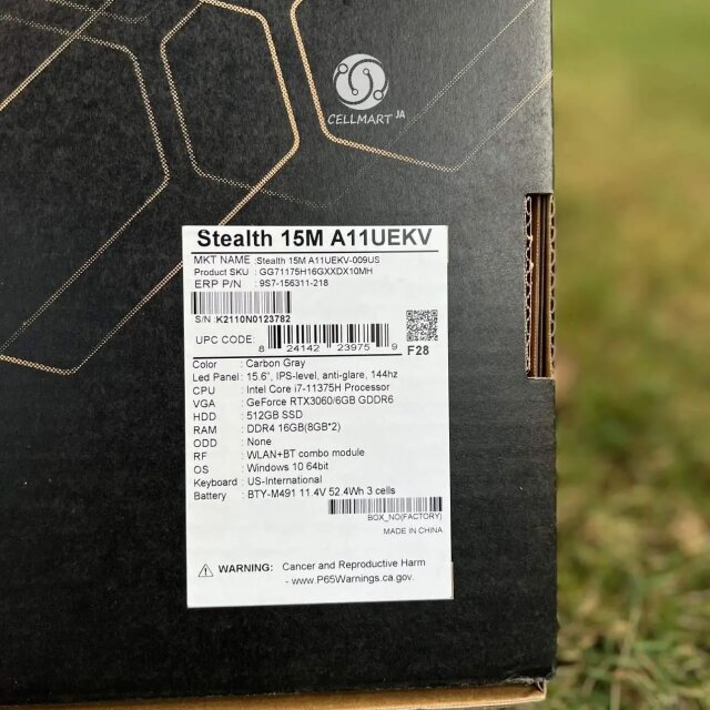 Brand New MSI Stealth 15M Laptop