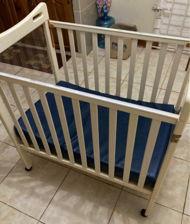 Giveaway Price!!! Crib With Mattress On Wheels 