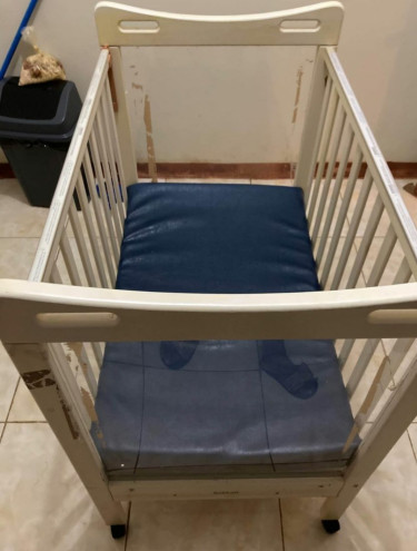 Giveaway Price!!! Crib With Mattress On Wheels 