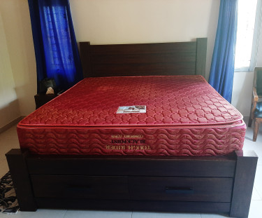 Super Affordable King Size Bed With Night Table