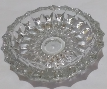 Small Crystal Glass Serving Dish